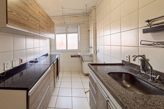 Cozinha de apartamento para alugar com 2 quartos, 50m² em Campo Bonito, Indaiatuba