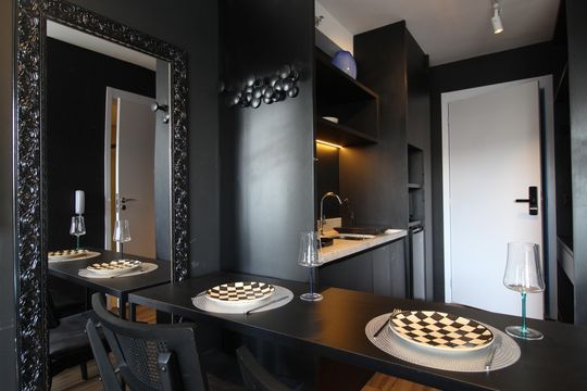 Cozinha de kitnet/studio à venda com 1 quarto, 31m² em Indianópolis, São Paulo