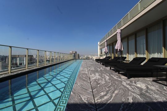 Área Comum - Piscina de kitnet/studio à venda com 1 quarto, 31m² em Indianópolis, São Paulo