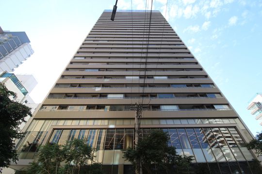 Fachada do Prédio de kitnet/studio à venda com 1 quarto, 31m² em Indianópolis, São Paulo
