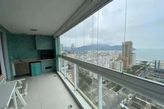 Varanda da Sala de apartamento para alugar com 3 quartos, 190m² em Aparecida, Santos