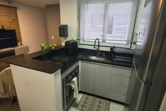 Cozinha de apartamento à venda com 2 quartos, 94m² em Jardim do Estádio, Santo André