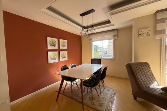 Sala de Jantar de apartamento à venda com 2 quartos, 77m² em Cristo Rei, Curitiba