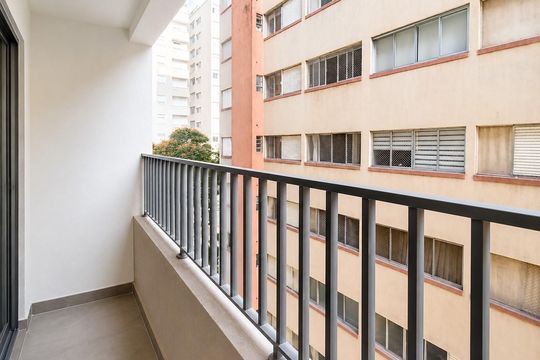 Varanda de kitnet/studio à venda com 1 quarto, 22m² em Bela Vista, São Paulo