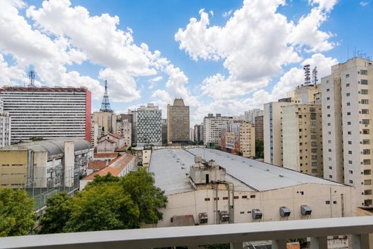 Vista da Varanda de kitnet/studio à venda com 1 quarto, 22m² em Bela Vista, São Paulo