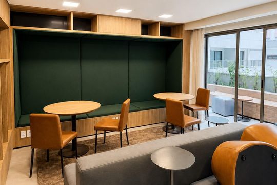 Salão de Festas de kitnet/studio à venda com 1 quarto, 58m² em Bela Vista, São Paulo