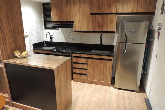 Cozinha de apartamento à venda com 1 quarto, 48m² em Santa Teresa, Rio de Janeiro