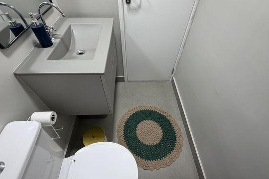 Banheiro de apartamento à venda com 3 quartos, 62m² em Centro, Diadema