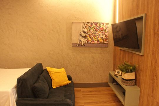Studio de kitnet/studio para alugar com 1 quarto, 45m² em Ponta da Praia, Santos