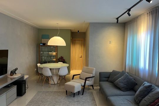 sala de apartamento à venda com 2 quartos, 73m² em Vila da Serra, Nova Lima