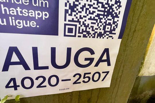 Placa  de apartamento para alugar com 2 quartos, 104m² em Jardim Botânico, Rio de Janeiro