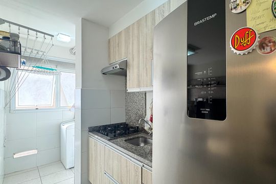 Cozinha de apartamento à venda com 2 quartos, 56m² em Planalto, São Bernardo do Campo