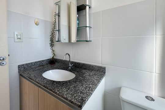 Banheiro - Suíte  de apartamento à venda com 2 quartos, 56m² em Planalto, São Bernardo do Campo