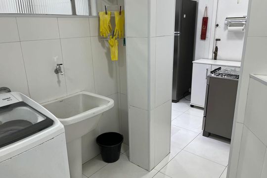 Área de Serviço de apartamento para alugar com 3 quartos, 140m² em José Menino, Santos