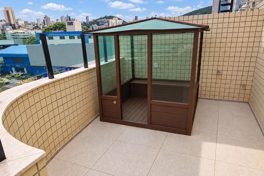 Varanda de apartamento à venda com 3 quartos, 211m² em Estoril, Belo Horizonte