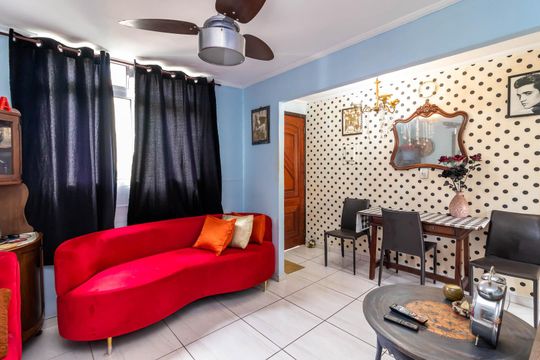 Sala de Estar e Jantar de apartamento à venda com 2 quartos, 49m² em Jardim Antartica, São Paulo
