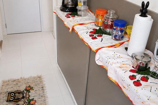 Cozinha de apartamento para alugar com 1 quarto, 49m² em Mário Quintana, Porto Alegre