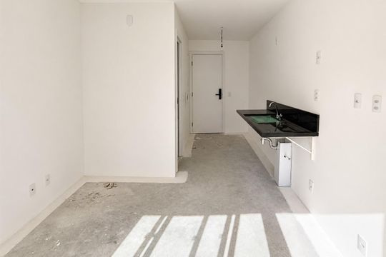 Cozinha de kitnet/studio à venda com 1 quarto, 22m² em Bela Vista, São Paulo