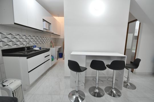 Cozinha de casa de condomínio à venda com 2 quartos, 48m² em Vila Nova Mazzei, São Paulo