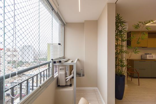 Varanda de kitnet/studio para alugar com 1 quarto, 29m² em Mooca, São Paulo