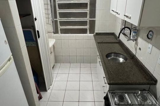 Cozinha de apartamento para alugar com 2 quartos, 44m² em Pantanal, Florianópolis