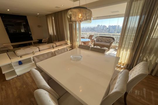 Sala de Jantar de apartamento à venda com 3 quartos, 141m² em Jardim Colombo, São Paulo