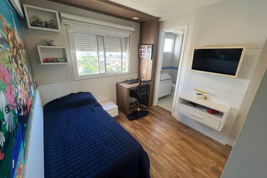Suíte 2 de apartamento à venda com 3 quartos, 141m² em Jardim Colombo, São Paulo