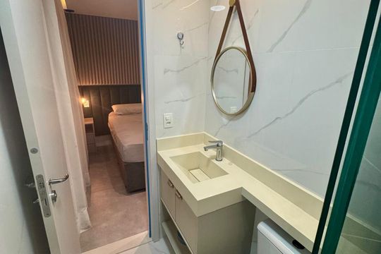 Banheiro de apartamento à venda com 3 quartos, 62m² em Centro, Diadema