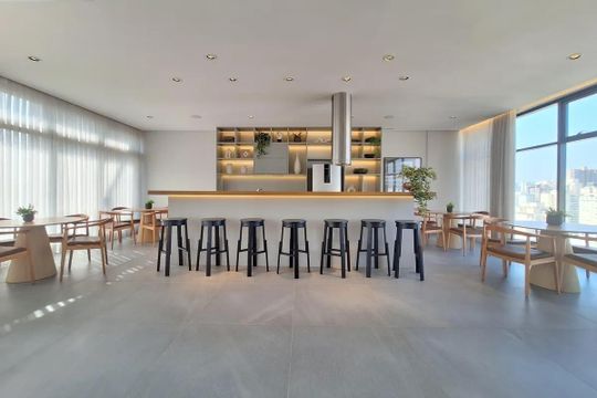 Espaço Gourmet de kitnet/studio para alugar com 1 quarto, 38m² em Pompeia, São Paulo