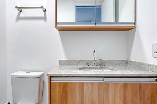 Banheiro da Suíte de apartamento à venda com 2 quartos, 76m² em Vila Zilda, São Paulo