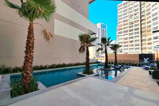 Área comum - Piscina de apartamento para alugar com 1 quarto, 24m² em Vila Nova Conceição, São Paulo