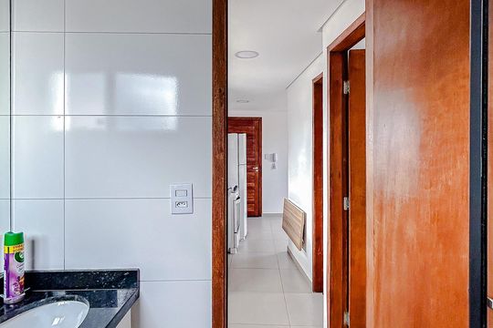 Banheiro de apartamento à venda com 2 quartos, 36m² em Chácara Califórnia, São Paulo
