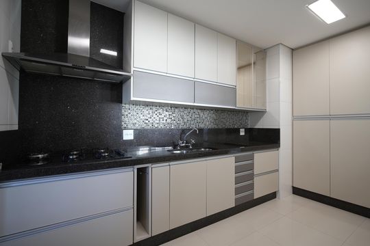 Cozinha de apartamento para alugar com 3 quartos, 130m² em Vila Scarpelli, Santo André