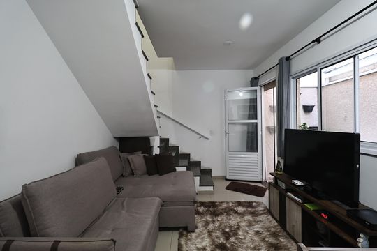 Sala de apartamento à venda com 3 quartos, 111m² em Vila Helena, Santo André