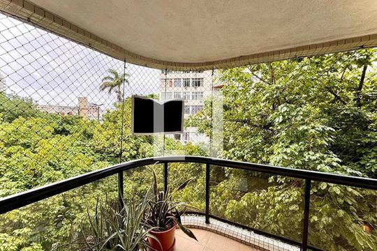 Varanda de apartamento à venda com 3 quartos, 120m² em Humaitá, Rio de Janeiro