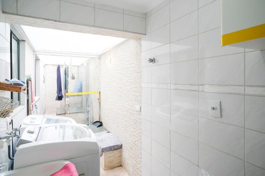 Área de serviço de apartamento à venda com 2 quartos, 95m² em Santa Maria, São Caetano do Sul