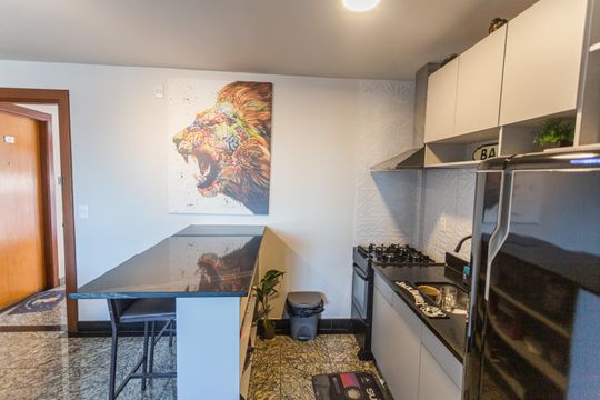 Cozinha de apartamento para alugar com 1 quarto, 48m² em Bairro silveira, Belo Horizonte