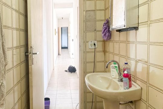 Banheiro social de apartamento à venda com 2 quartos, 60m² em Vila Rica, São Bernardo do Campo