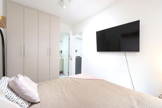 Quarto de apartamento à venda com 1 quarto, 27m² em Barra Funda, São Paulo