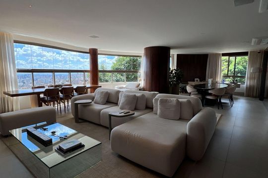 Sala  de apartamento à venda com 4 quartos, 250m² em Santa Lúcia, Belo Horizonte