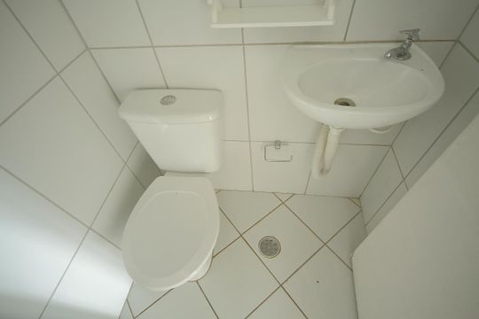 Lavabo da Sala  de casa de condomínio à venda com 3 quartos, 117m² em Demarchi, São Bernardo do Campo