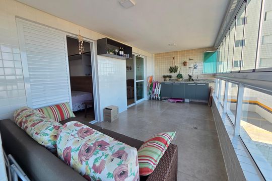 Varanda de apartamento para alugar com 3 quartos, 104m² em Balneario Flórida, Praia Grande
