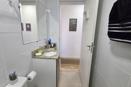 Banheiro Social de apartamento para alugar com 3 quartos, 104m² em Balneario Flórida, Praia Grande