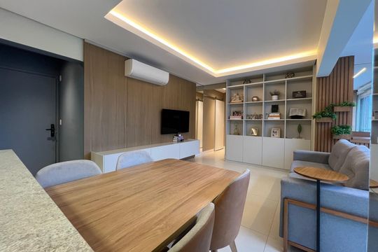 Cozinha de apartamento à venda com 2 quartos, 67m² em Taquaral, Campinas