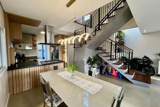 Sala de casa de condomínio para alugar com 4 quartos, 211m² em Centro, Gravataí