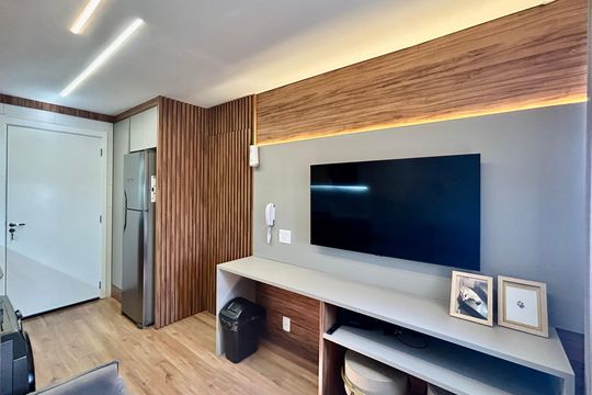 Sala/Cozinha de apartamento à venda com 1 quarto, 24m² em Alto da Mooca, São Paulo