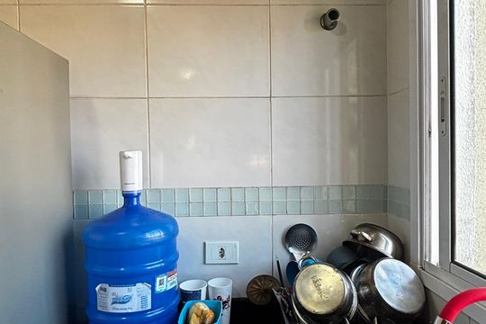 Sala - Cozinha de apartamento à venda com 2 quartos, 104m² em Vila Marina, Santo André