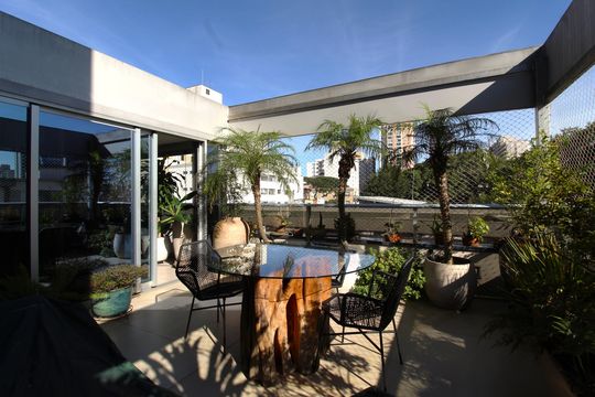 Varanda de apartamento à venda com 1 quarto, 142m² em Vila Olímpia, São Paulo
