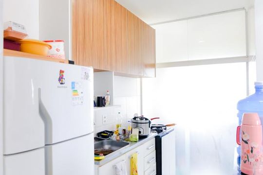 Cozinha de apartamento à venda com 2 quartos, 47m² em Ponte Grande, Guarulhos