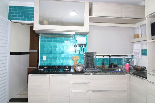 Cozinha de casa de condomínio à venda com 2 quartos, 65m² em Jardim Popular, São Paulo